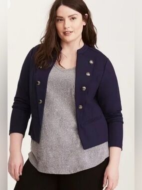 Torrid 4 Classic Navy Military-Style Women's Jacket -